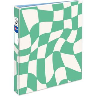 Avery 3 Ring Binder 1 tommer Round Rings Retro Collection Groovy Checks (26803)