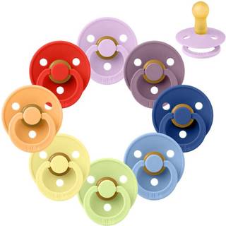 BIBS Rund Colour Sut - Sampak - 8 stk. - Str. 2 - Colours of The Rainbow