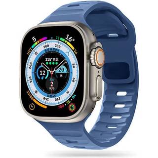 Apple Watch Series Ultra 2/Ultra/10/9/8/SE (2022)/7/SE/6/5/4/3/2/1 Tech-Protect IconBand Line Silikonerem - 49mm/46mm/45mm/44mm/42mm - Blå