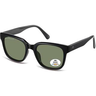 Montana Briller MP54 Polarized MP54A 53 Solbriller Mænd Black - Shiny Black - 53mm