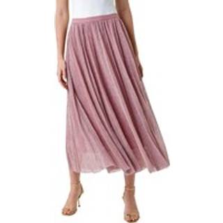 Roman A-Line Shimmer Stretch Midi Skirt40