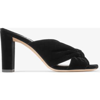 Jimmy Choo Avenue 85 velvet mules - black - EU 35.5