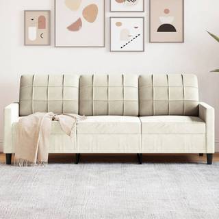 3-Personers Sofa Fløjl - 180 cm / Creme