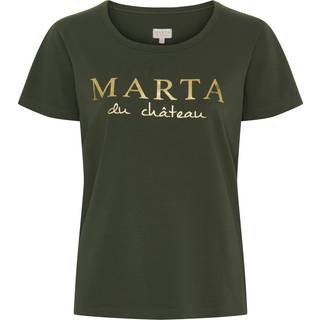 Marta Du Chateau Jeanette T Shirt Military Grøn-S