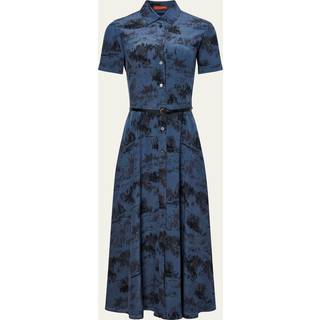 Altuzarra Kiera printed silk midi dress - blue - XL