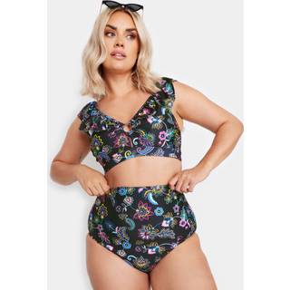 Yours Curve Paisley Tryk Frill BikinitopEU 52 (UK 24)