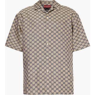 Gucci GG Canvas linen-blend bowling shirt - beige - EU 37