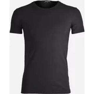 Ermenegildo Zegna Herren T-Shirt schwarz Baumwolle & Mix unifarben