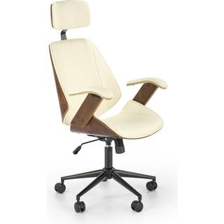 IGNAZIO Kontorstol - Valnød og Creme - Ergonomisk og elegant