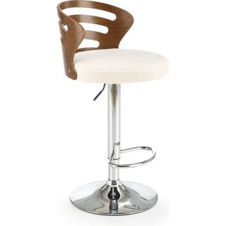H109 Barstol, Creme / Valnød