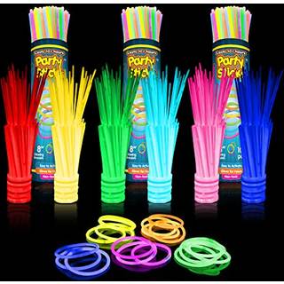 PartySticks Glow Sticks Smykker Bulk Party favoriserer 300pk og stik - 8 """" Gl?d i Dark Party Levering Neon Party Glow halsk?der og gl?d armb?nd