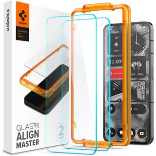 Nothing Phone (2) Spigen AlignMaster Glass tR Skærmbeskyttelse - 2 stk - Case Friendly - Gennemsigtig