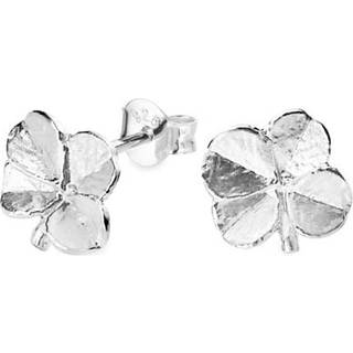 Flora Danica Firkløver ørestikker i sølv