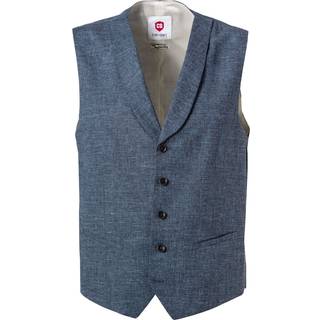 CG Herren Weste blau meliert Slim Fit