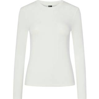 Pieces - Hvid - Pcmaria Ls Top Noos Bc - Large