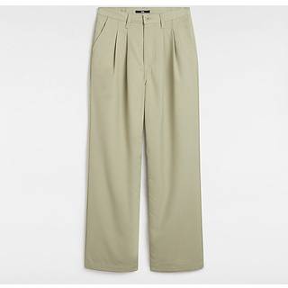 Vans - Alder Relaxed Pleated Trousers, Woman, Beige, Size: 32 - Beige - 32