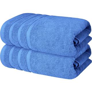 Infinitee Xclusives 100 % bomuld luksus badeh?ndkl?der S?t med 2 (27x54 tommer) bl?de, absorberende hurtigt?rrende perfekte h?ndkl?der til badev?