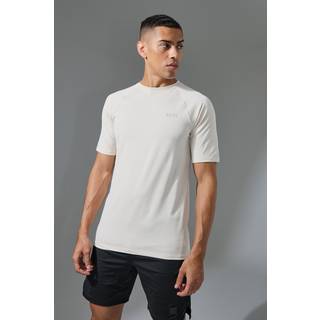 Mens Ecru Man Active Gym Raglan Regular Fit T-shirt