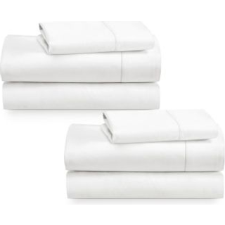 Californiens design den 2 -pakke dobbeltstørrelse sengelinter bomuld - 400 trådantal 100% bomuldssaten - blød åndbar og afkølende ark rynkebestan