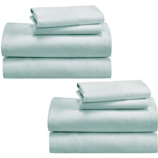 Californiens design den 100% bomuld 2-pakke ark sæt til queen size seng blød og holdbar bomuldsark Deep Pocket Queen Sheet Set med Sateen Weave C