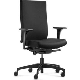 Dauphin Just Evo Cozy kontorstol med fuldpolstret ryg og armlæn sort