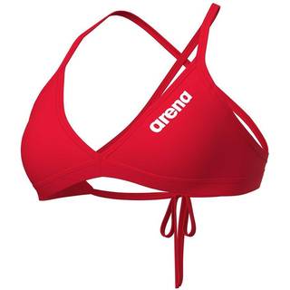 Arena bikini overdel til damer - Solid Tie Back - Rød