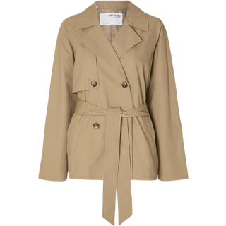 Selected Femme - Beige - Slfbelinda Short Trench Coat - EU 40