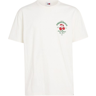 Tommy Jeans - Tjm Graphic Tee - T-shirts til mænd - Ancient White - S