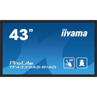 iiyama TF4339AS-B1AG skilte display Digital fladpaneldisplay 108 cm (42.5') LED 500 cd/m² 4K Ultra HD Sort Berøringsskærm Indbygget processer Android 24/7