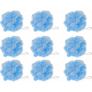 Badbrusebrusesvamp Pouf Loofahs Mesh Scrubber Exfoliate Cleanse Soothe Skin ((18-Pack))