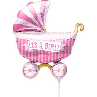 Mini-Folienballon Kinderwagen - It´s A Girl -