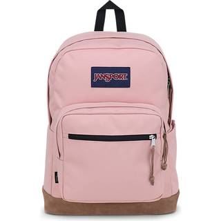 JanSport Right Pack Rygsæk I Rosa Med Lys Ruskindsbund