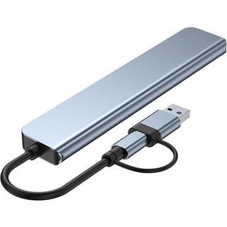 NÖRDIC USB Hub 8 porte 3xUSB-A 2.0 1xUSB-A 3.0 1xUSB-C 3.1 1xSD 1xmicroSD 1xAudio