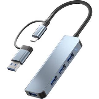 NÖRDIC USB Hub 4 porte 3xUSB-A 2.0 1xUSB-A 3.0