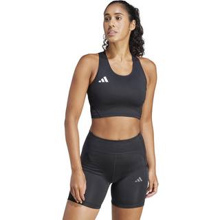 adidas Adizero E Crop Top Str. XS Sort til Dame - Letvægts Singlet til Løb