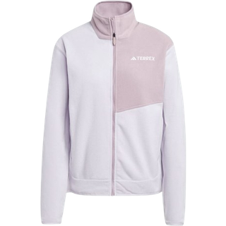 Adidas Women's Terrex Multi Full-Zip Fleece Jacket Silver Dawn/Preloved Fig, S