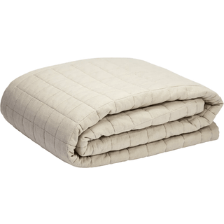 Gripsholm Sengetæppe Quiltat Linen Beige 180x260 cm