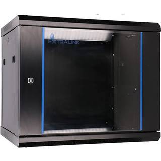 Extralink Rackmount cabinet 9U 600x600 Black wall mounted