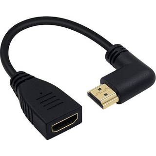 NÖRDIC vinklet HDMI-adapter 8K60Hz 4k120Hz 48Gbps han til hun HDMI2.1 15cm