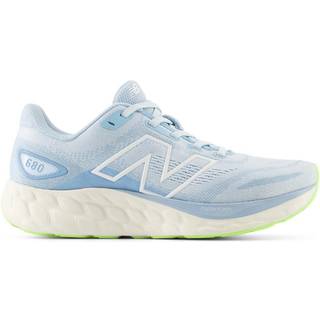 New Balance Kvinder Fresh Foam 680 v8 i Blå/Hvid/Grøn Tekstil, Størrelse 41.5