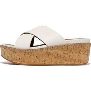 Fitfloptil kvinder. HS4-194 Off-white Eloise-sandaler i læder (40), Hvid, 5-8 cm, Ingen, Casual