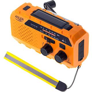 Nødradio / Vejradio med lommelygte, solceller og powerbank