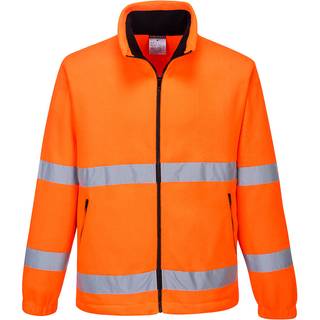 Hi-vis windbreaker fleece - Orange (Størrelse: M)