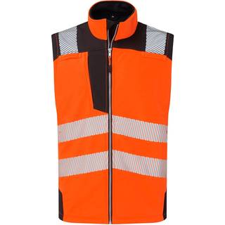 Hi-vis softshell vest (3L) - Orange/Sort (Størrelse: 4XL)