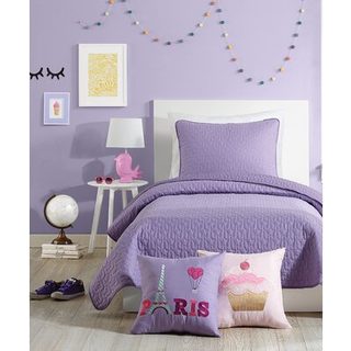 Coty Purple FQ Quilt Set-3pc