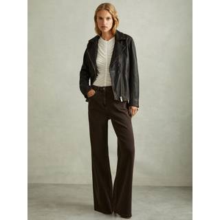 Reiss Beau Relaxed Leather Biker Jacket42
