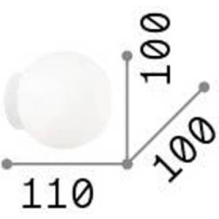 Ideallux Væglampe Mapa, Hvid/opal, Stue/spisestue, Glas, Moderne, kuglelampe