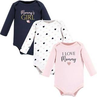 Hudson baby unisex baby bomuld lang?rmet bodysuits pige mommy pink marinebl? 6-9 m?neder