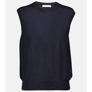 The Row Balham cashmere sweater vest - blue - L