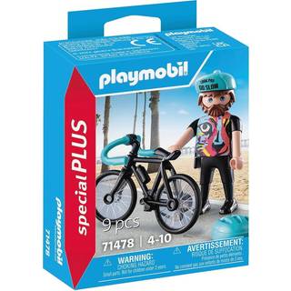 PLAYMOBIL Special Plus 71478 Paul Road Cyclist - Premium europæisk produceret legetøj til børn fra 4 år